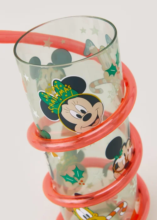 Kids Disney Mickey & Minnie Mouse Christmas Straw Tumbler (16.5cm x 6cm) Image 2