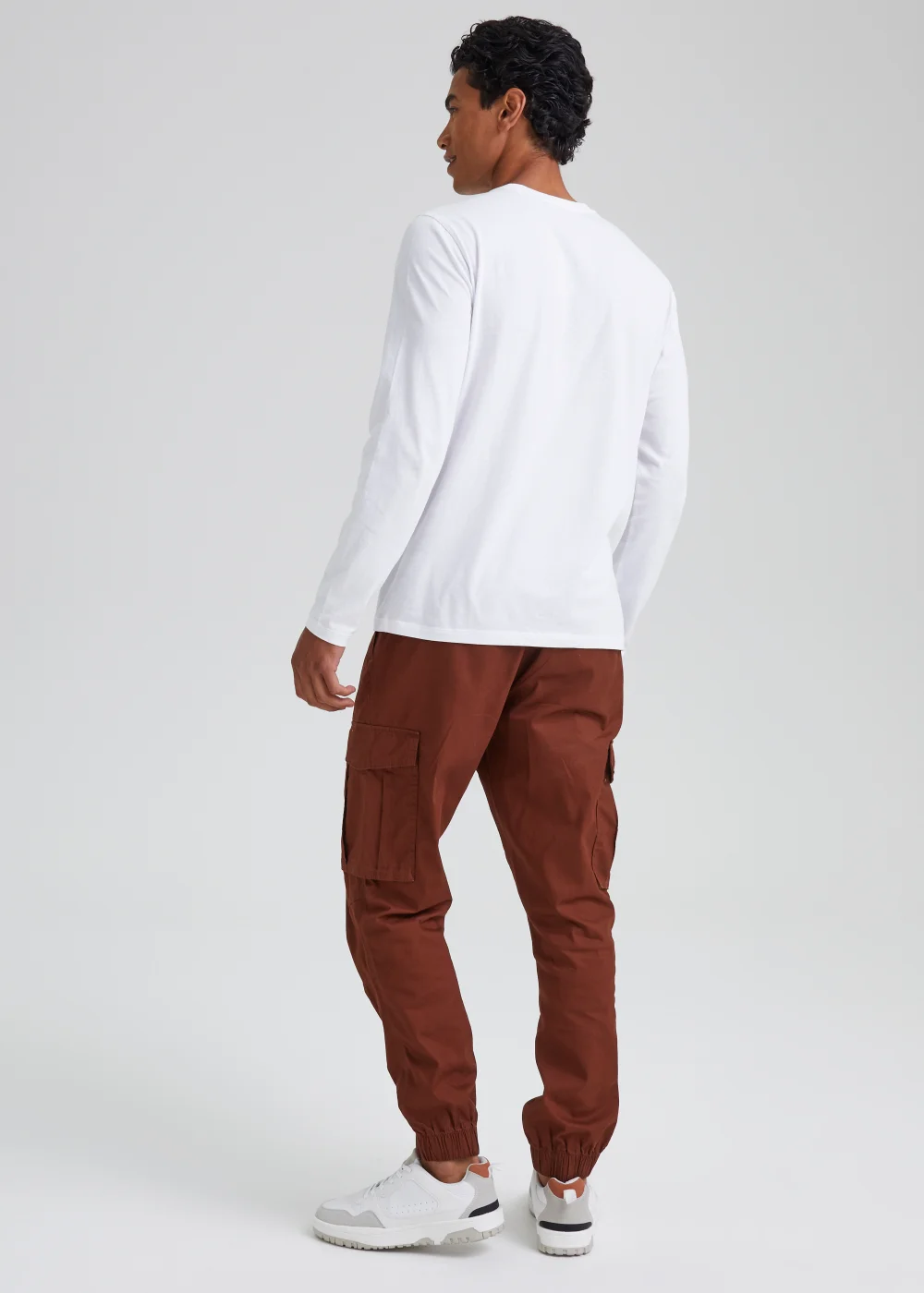 Red Cuffed Slim Fit Cargo Trousers - Extra small Image 2