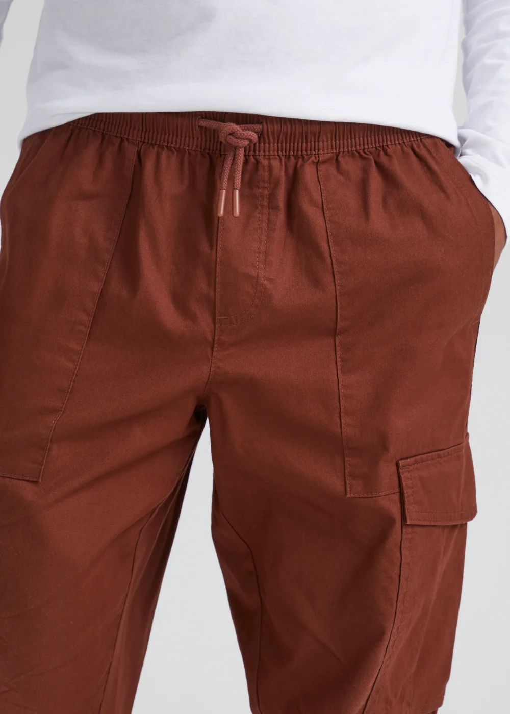 Red Cuffed Slim Fit Cargo Trousers - Extra small Image 3
