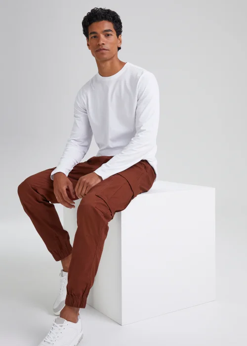 Red Cuffed Slim Fit Cargo Trousers - Extra small Image 4