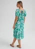 Turquoise Floral Print Dress - 8 Image 2