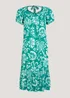 Turquoise Floral Print Dress - 8 Image 5