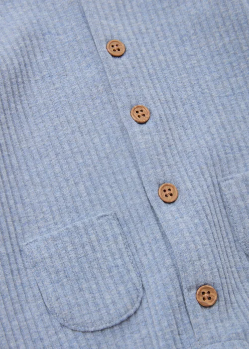 Baby Blue Ribbed Romper (Newborn-23mths) - 0-3 months Image 2