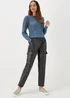 Black PU Cargo Trousers - 8 Image 1