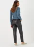 Black PU Cargo Trousers - 8 Image 2