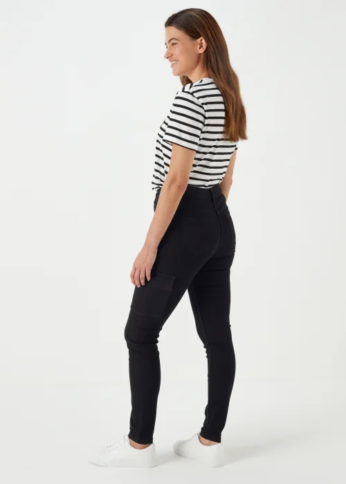Black Cargo Skinny Jeans - 8/L29 Image 2