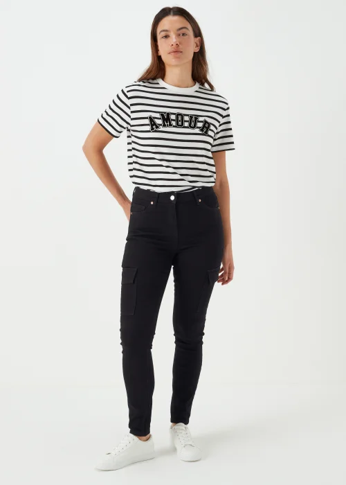 Black Cargo Skinny Jeans - 8/L29 Image 1