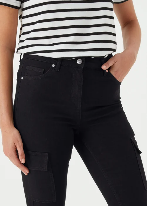 Black Cargo Skinny Jeans - 8/L29 Image 3
