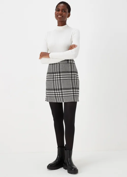 Black Check A-Line Skirt - 8 Image 1