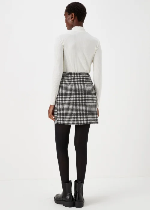 Black Check A-Line Skirt - 8 Image 2