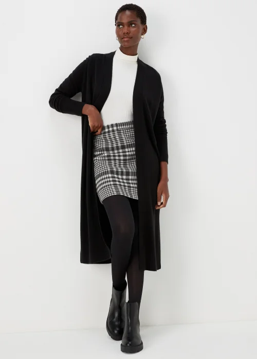 Black Check A-Line Skirt - 8 Image 4