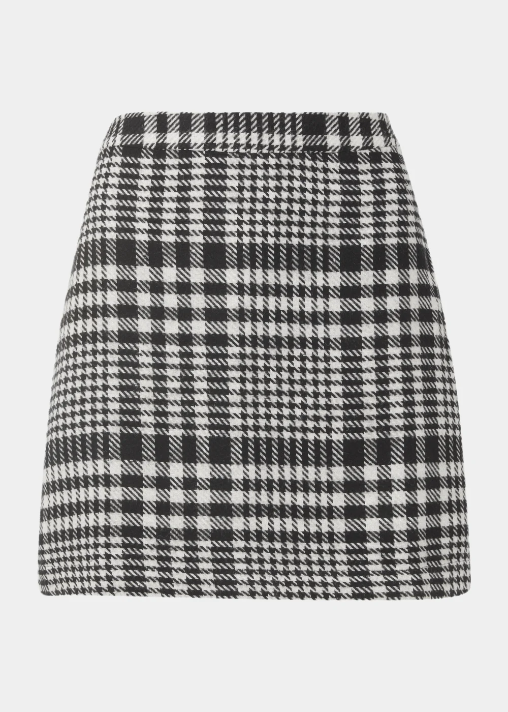 Black Check A-Line Skirt - 8 Image 5