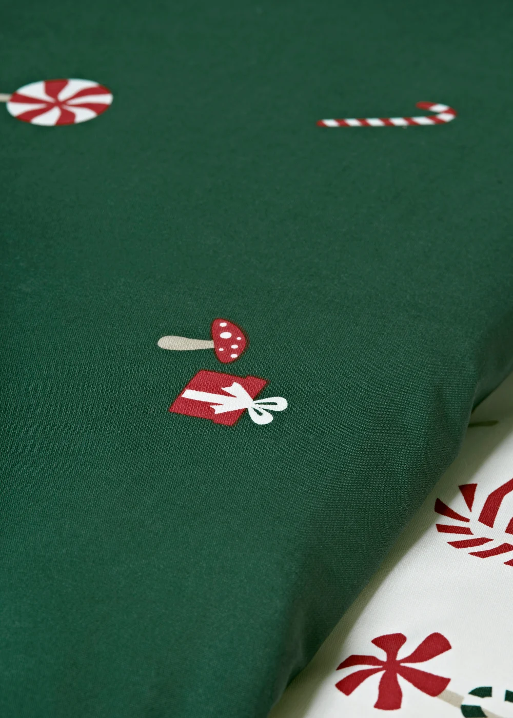 Cream Christmas Gonk Print Duvet Cover - Single Image 3