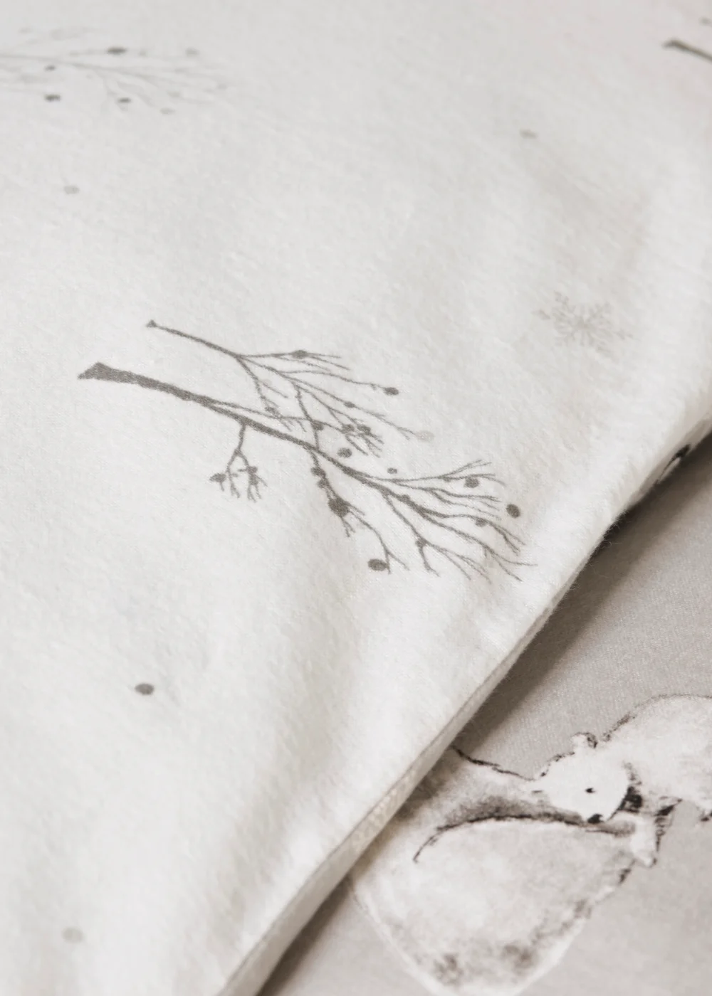 Grey Arctic Animal Brushed Cotton Duvet Cover - Single Image 3