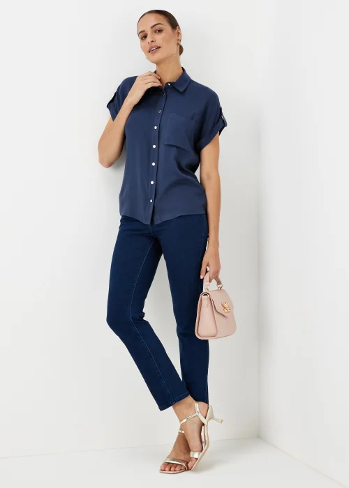 Et Vous Navy Utility Shirt - Size 8 Image 4