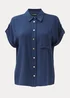 Et Vous Navy Utility Shirt - Size 8 Image 5