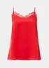 Et Vous Red Lace Trim Cami Top - Size 8 Image 5