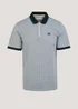Blue & White Print Polo Shirt - S Image 5