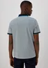 Blue & White Print Polo Shirt - S Image 2