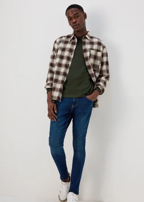 Khaki Essential Crew Neck Long Sleeve T-Shirt - Small Image 4