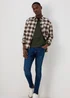 Khaki Essential Crew Neck Long Sleeve T-Shirt - Small Image 4