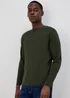 Khaki Essential Crew Neck Long Sleeve T-Shirt - Small Image 1