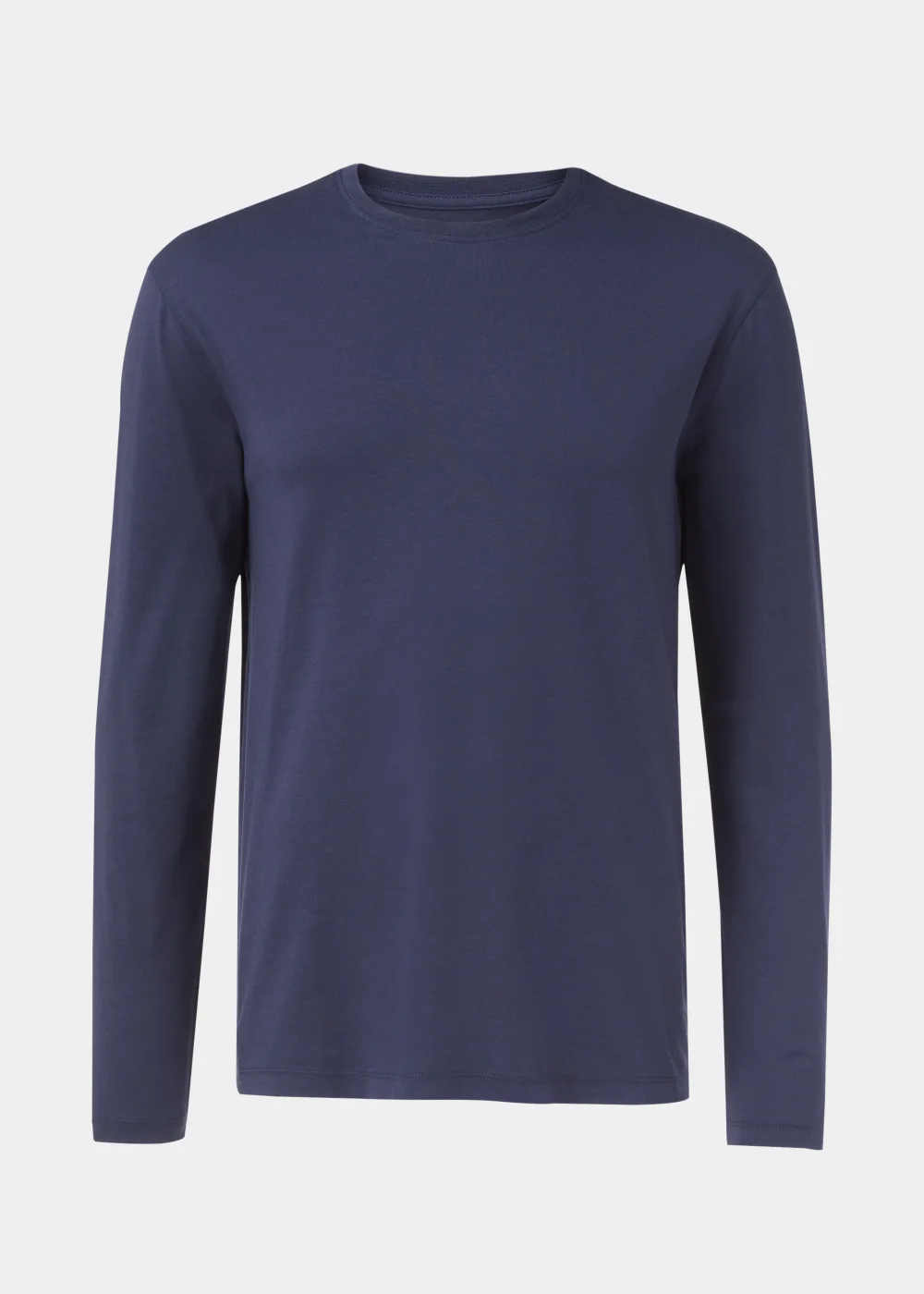 Navy Crew Neck Long Sleeve T-Shirt - Small Image 5