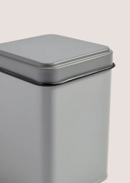 Grey Small Two Tone Tin (14cm x 10.5cm) Image 2