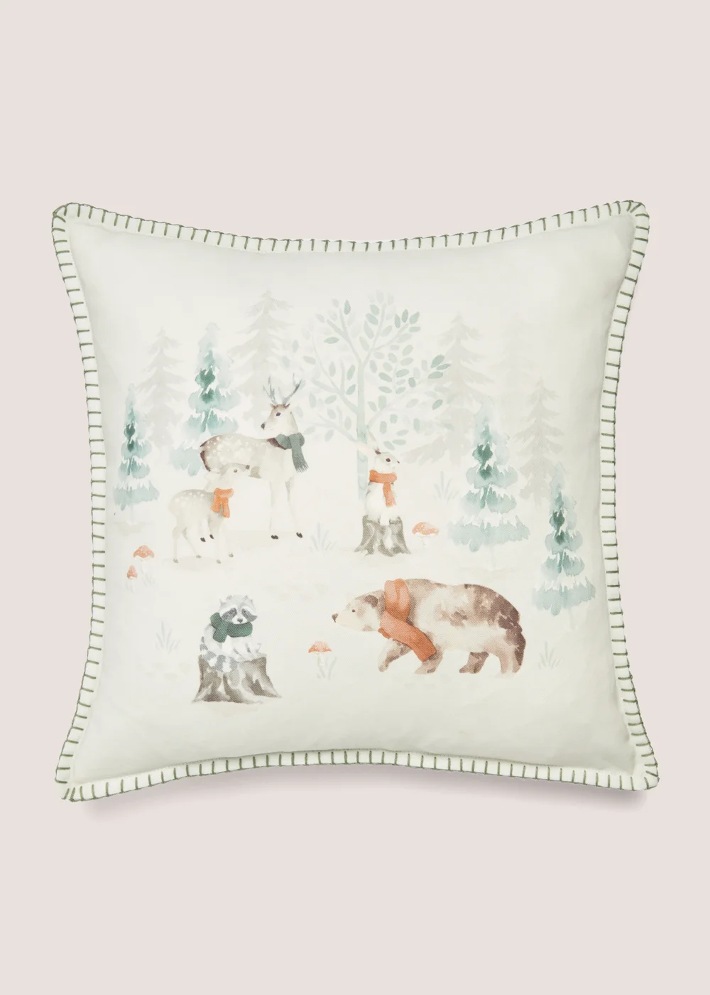 Animal Print Christmas Cushion (43cm x 43cm) Image 1
