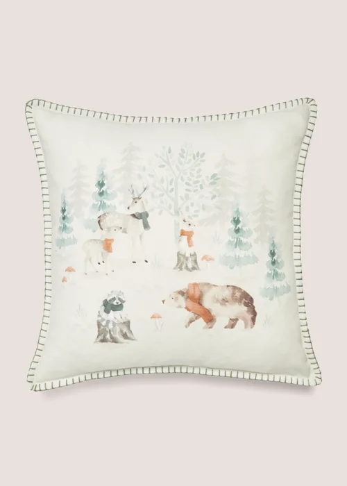 Animal Print Christmas Cushion (43cm x 43cm) Image 1