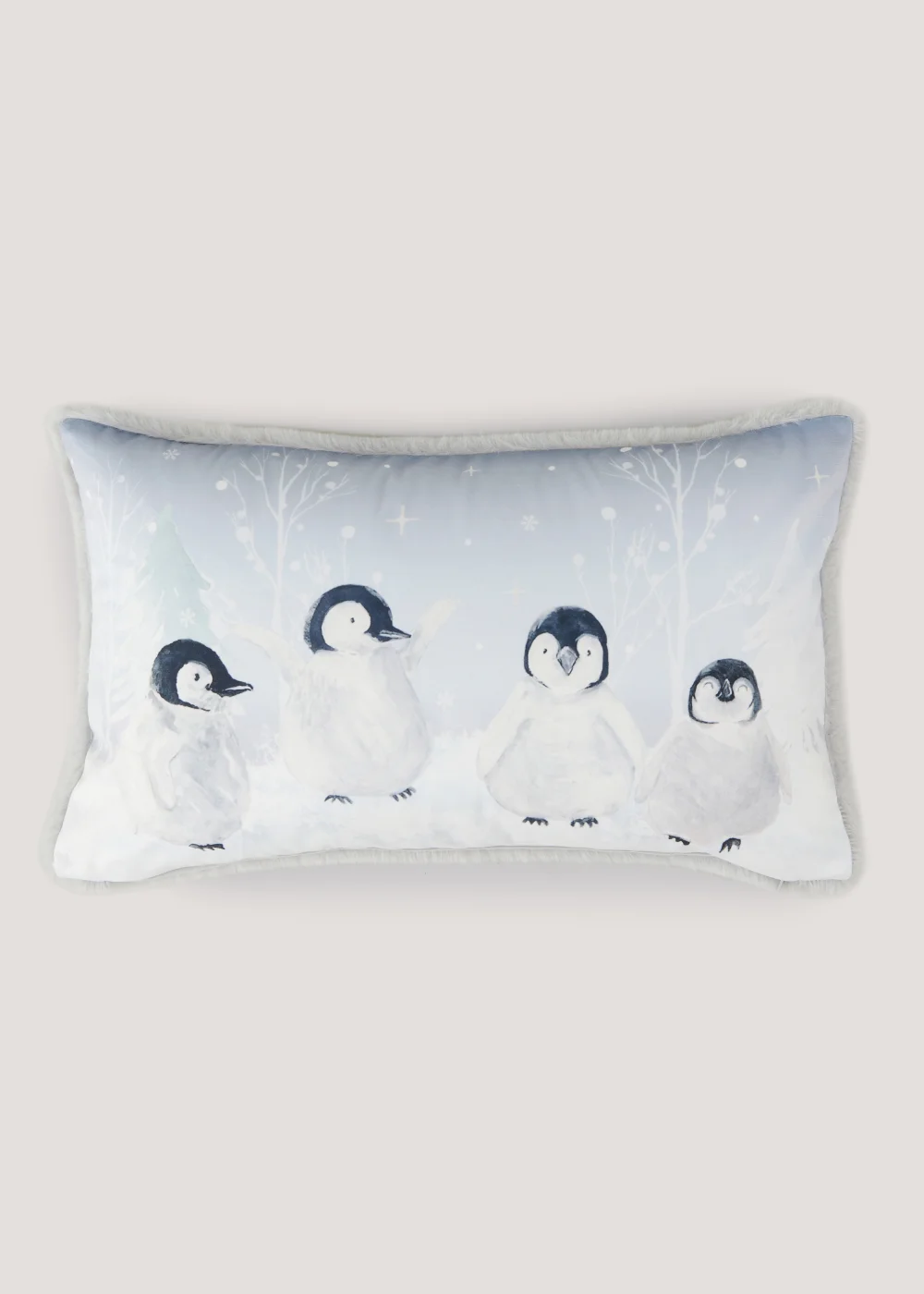 Snow Penguin Cushion (30cm x 50cm) Image 1