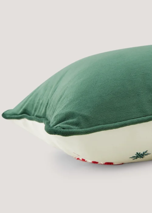 Green Embellished Gnome Cushion (30cm x 50cm) Image 2
