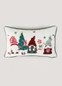 Green Embellished Gnome Cushion (30cm x 50cm) Image 1