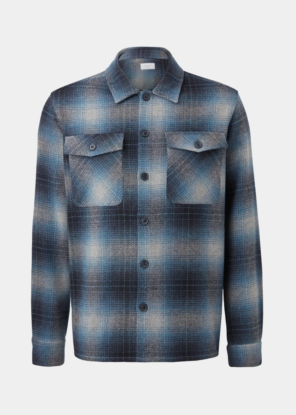 Blue Check Brushed Overshirt - S Image 5