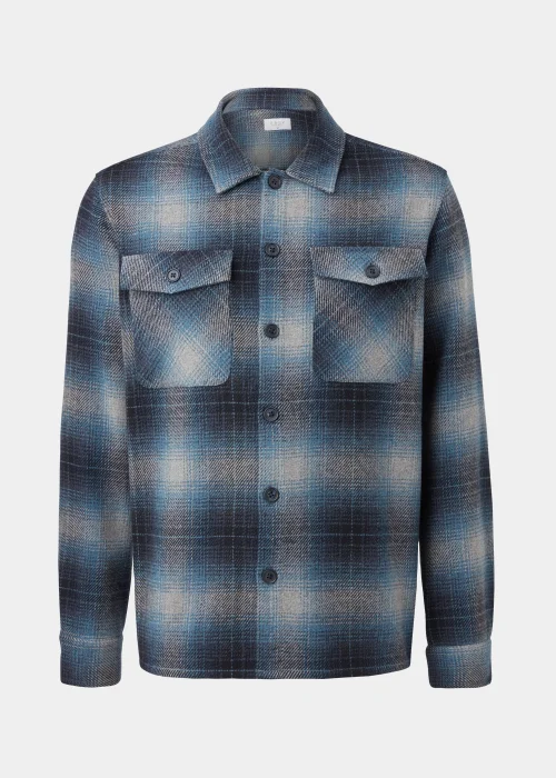 Blue Check Brushed Overshirt - S Image 5