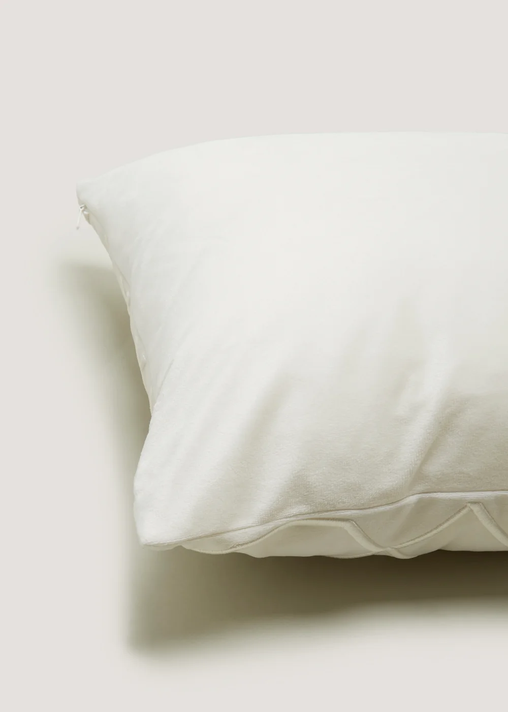 Cream Chunky Embroidery Cushion Image 2