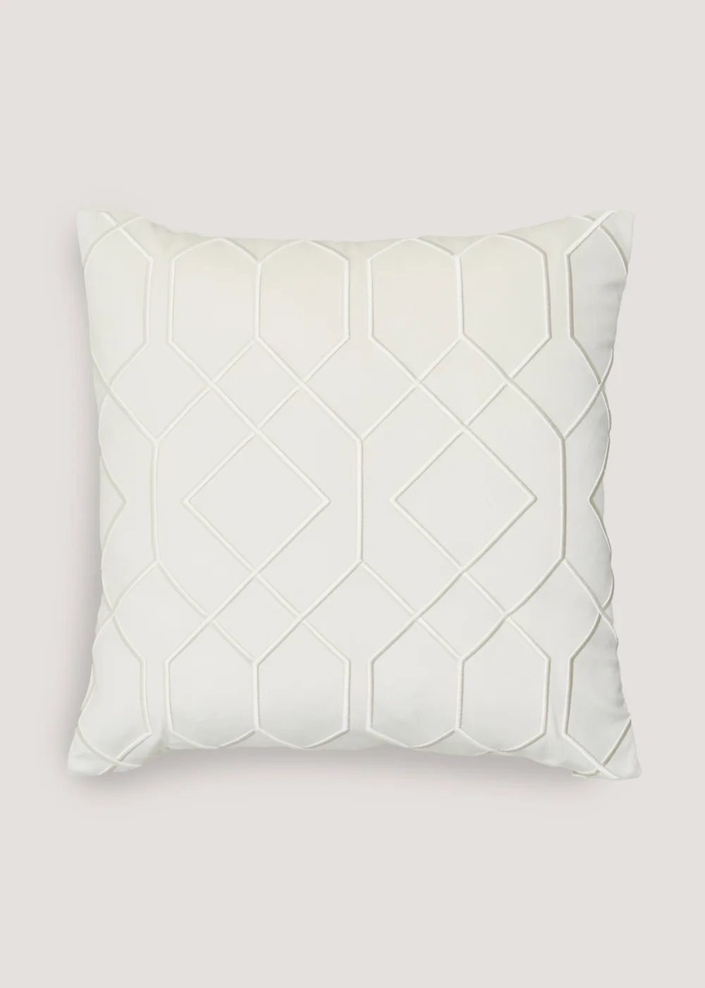 Cream Chunky Embroidery Cushion Image 1