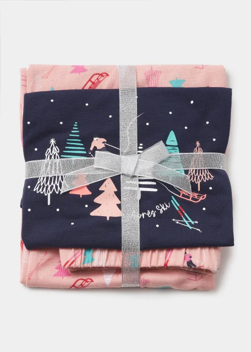 Navy Apres Ski Print Pyjama Set - Extra small Image 4