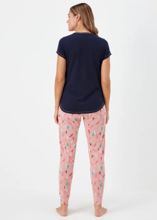 Navy Apres Ski Print Pyjama Set - Extra small Image 2