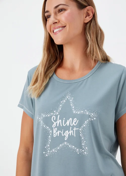 Aqua Shine Bright Fleece Pyjama Set - Extra small Image 3