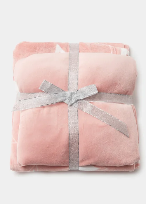 Pink Star Print Fleece Pyjama Set - Extra small Image 4
