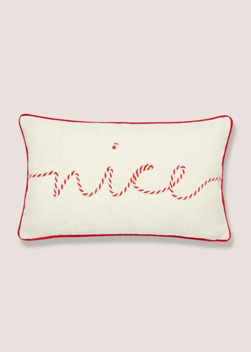 Naughty or Nice Christmas Cushion (30cm x 50cm) Image 2