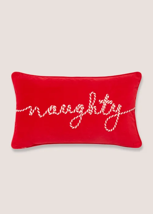 Naughty or Nice Christmas Cushion (30cm x 50cm) Image 1