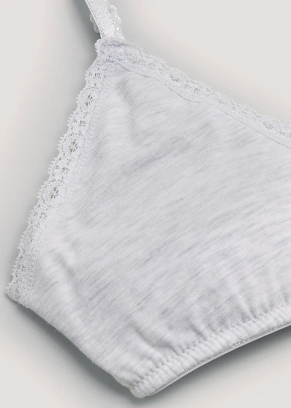 Grey Marl Padded Crop Top - Age 8 - 9 Years Image 2
