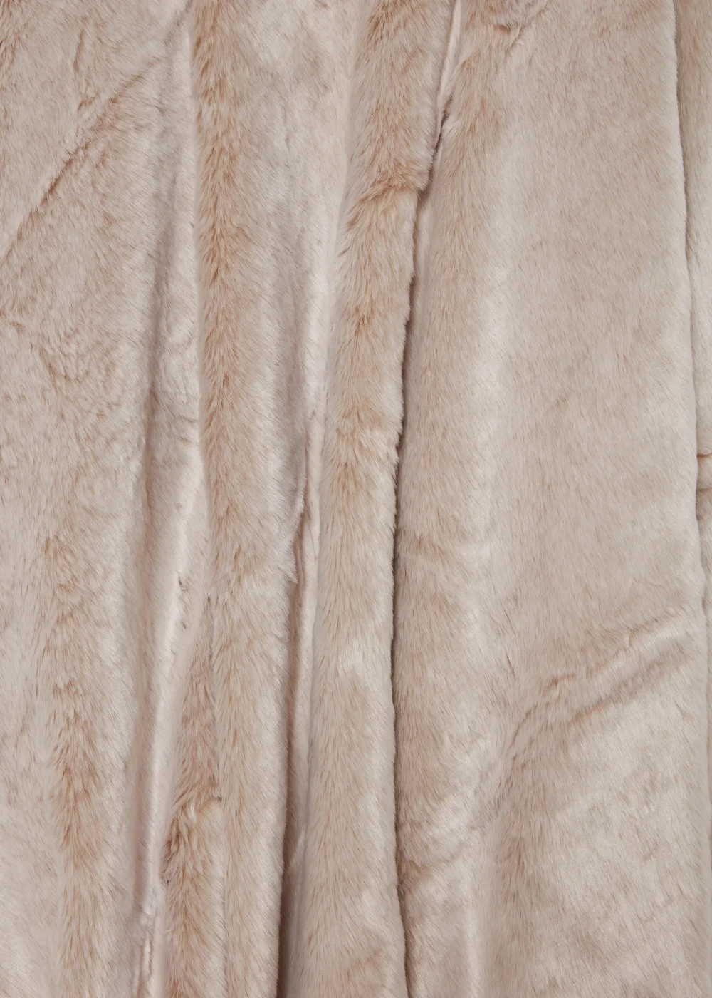 Beige Luxury Faux Fur Throw Image 2