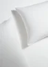 White Brushed Cotton Pillowcase Pair - One Size Image 2