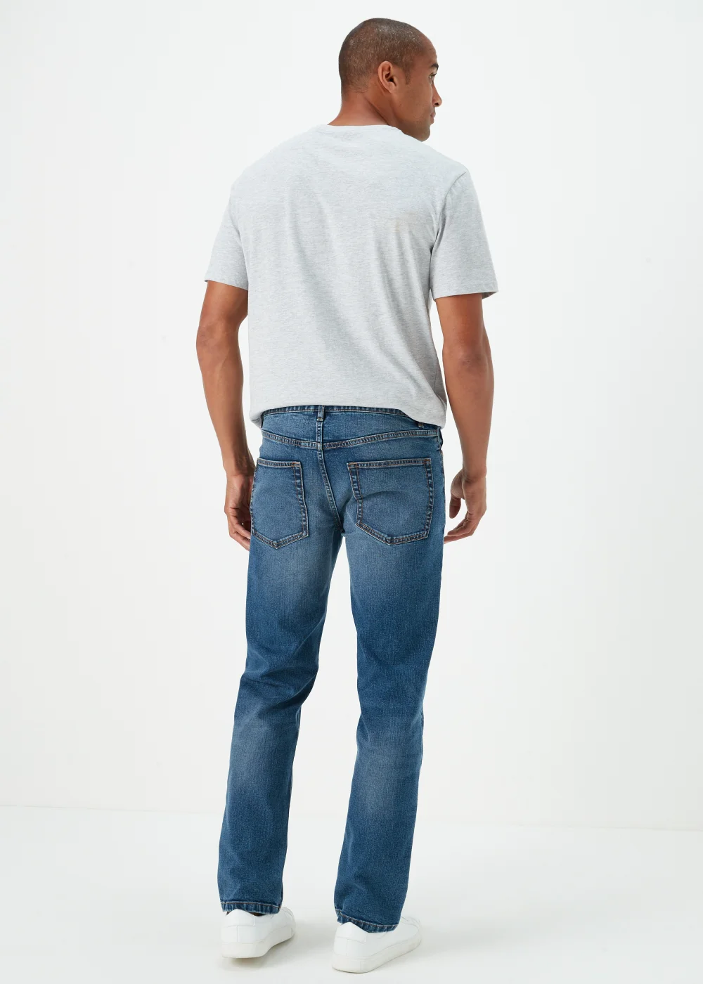 Mid Wash Straight Fit Jeans - 30 Waist Regular Image 2