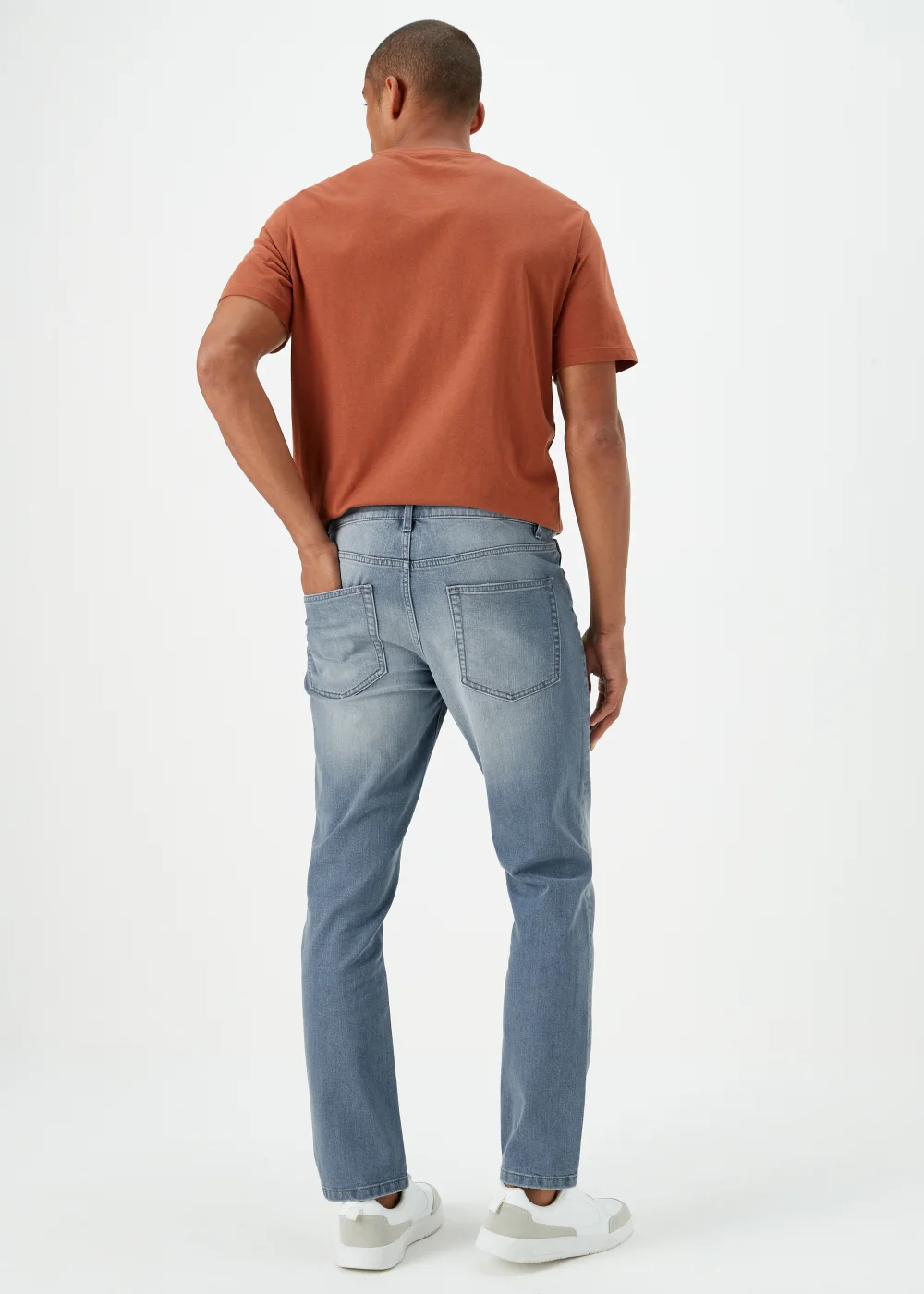 Grey Wash Slim Fit Jeans - 30 Waist Regular Image 2