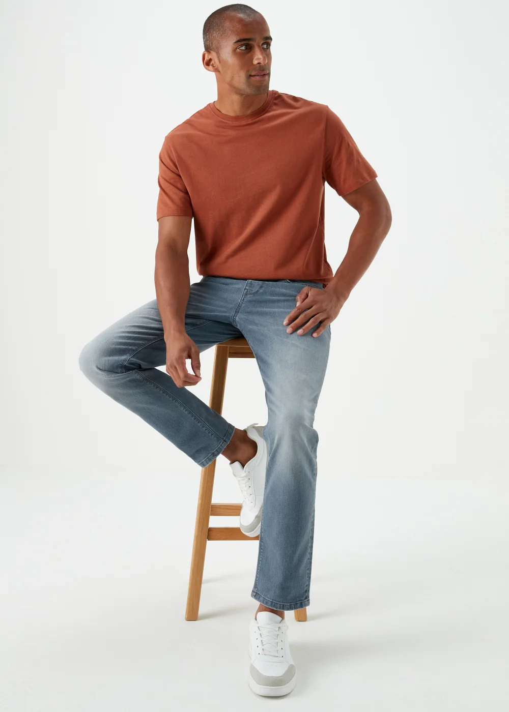 Grey Wash Slim Fit Jeans - 30 Waist Regular Image 4