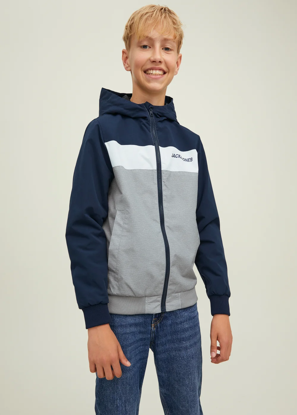 Jack & Jones Kids Navy Blocking Bomber Jacket (6-16yrs) - 6 Yrs Image 1